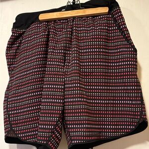 Lands' End Black swim Shorts with Subtle Pink Accent